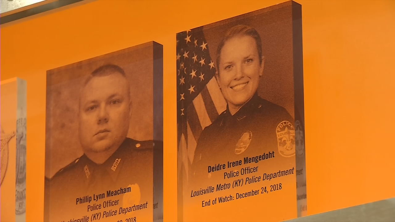 LMPD Det. Deidre Mengedoht memorial inside the Hall of Remembrance at Washington's National Law Enforcement Museum
